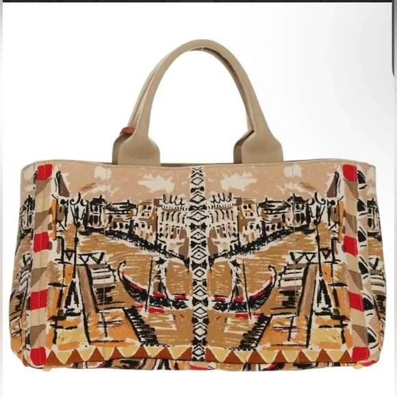 PRADA Canapa GM Hand Bag Canvas Venice Re Edition Japan